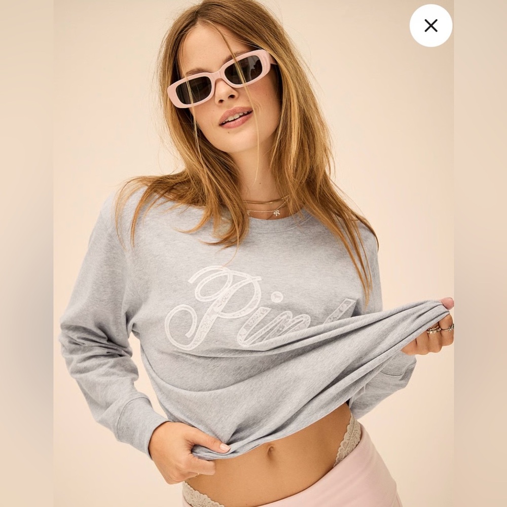 NWT Victoria’s Secret Campus Cotton Long Sleeve Tee Size L